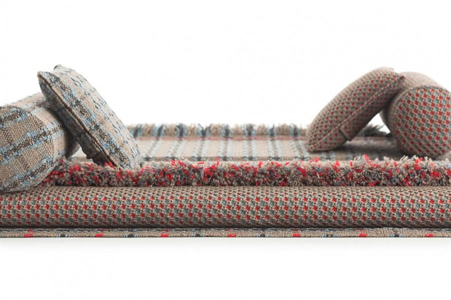 Buitenkleed Gan Garden Layers Tartan Blauw