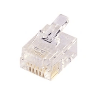 Telefoonstekker 6-polig met 6 contacten (6x6)