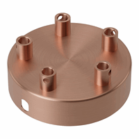 Calex metal ceiling rose 100mm 5 hole, matt copper