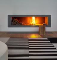 Design vloerkleed Woodnotes Big Stripe Black – Stone 1420915