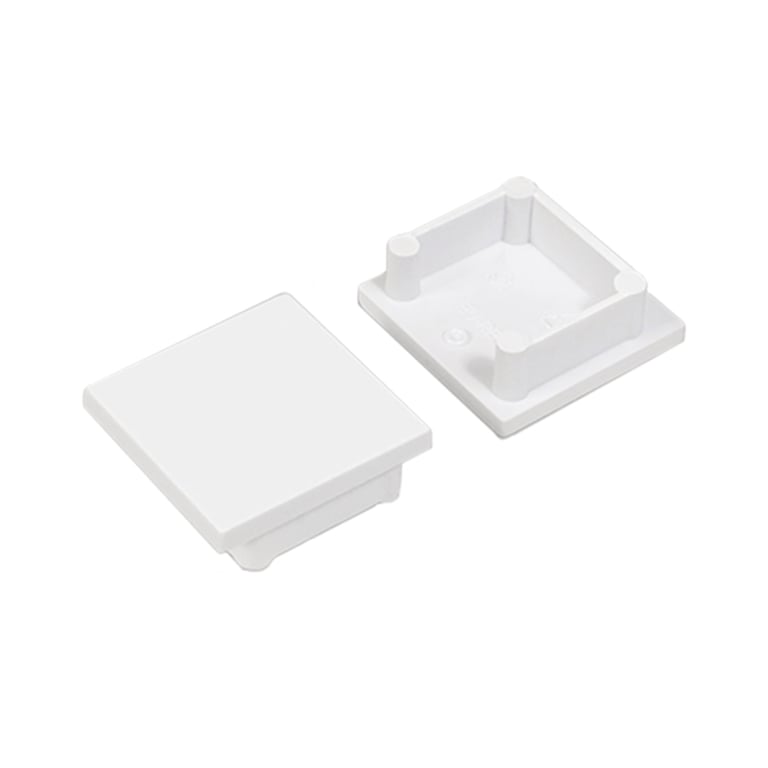 Eindkap voor Profiel 16 opbouw, Wit