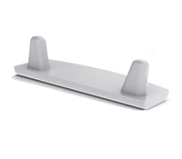 Eindkap slimline breed 8mm, met kabel zonder gaten, aluminium