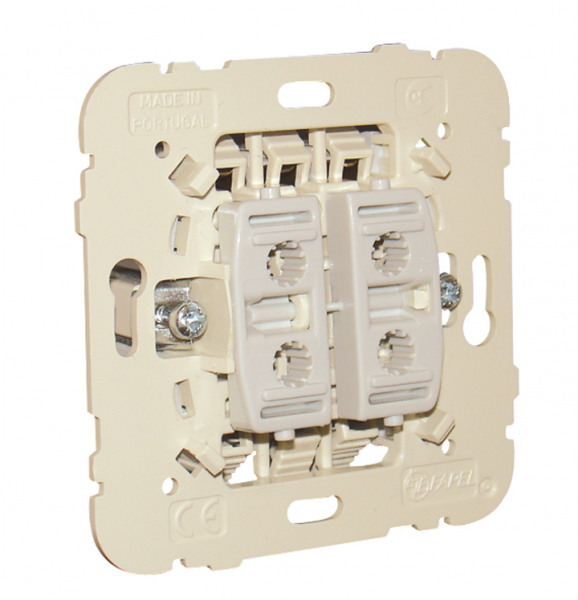 Efapel inb. dubbele pulsschakelaar 2no/2nc