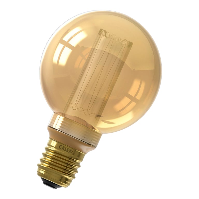 Calex LED Glassfiber Globe Lamp G80  220-240V 3,5W 100lm E27, Gold 1800K dimmable, energy label B