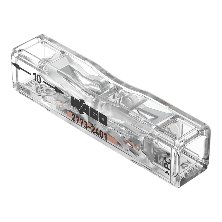 Doorv connector voor massieve en meeraderige geleiders max. 4 mm²