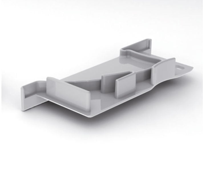 Eindkap muur, met kabelgat links, PVC