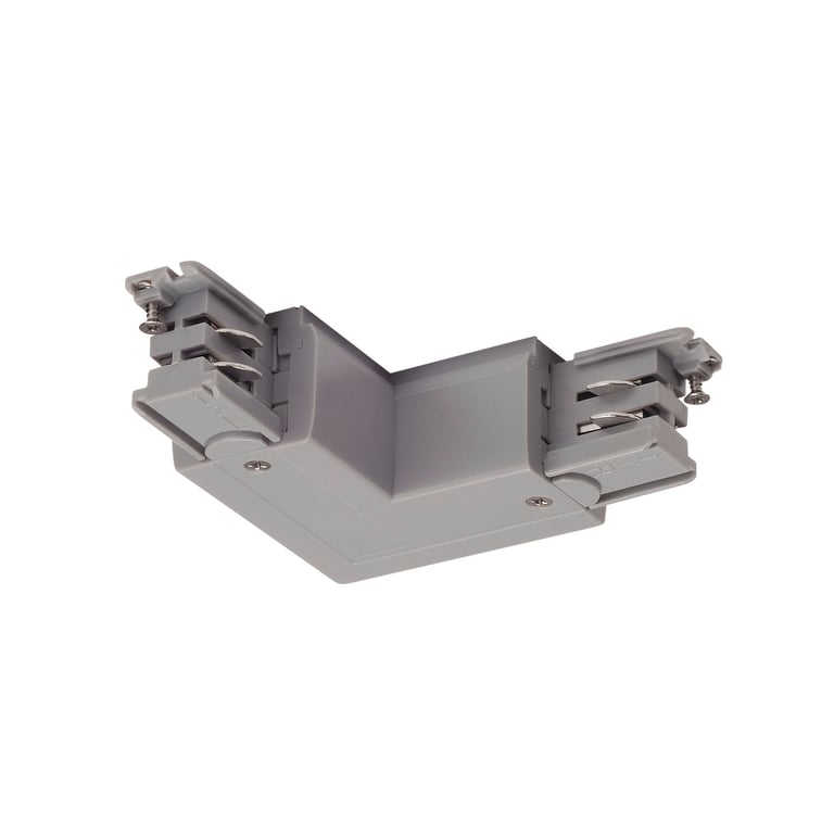 L-verbinder S-TRACK 3F-rail aarde R-versie z.grijs