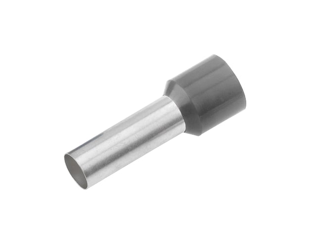 Geïsoleerde Adereindhuls, DIN 46228, 4mm², lengte 12mm, *grijs