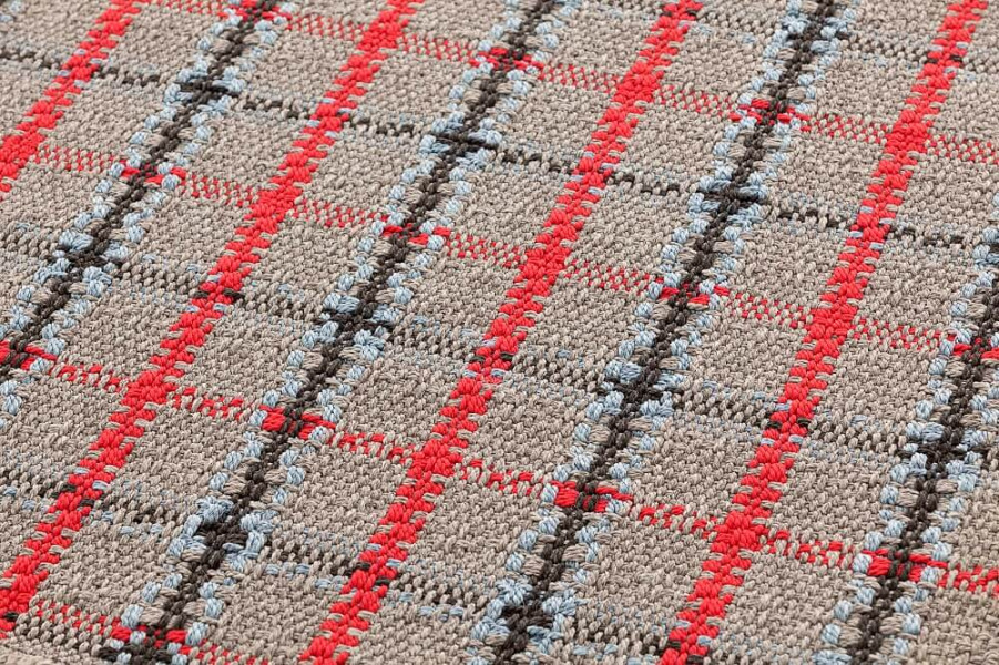 Buitenkleed Gan Garden Layers Tartan Blauw