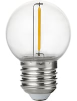 LED E27 Fila Ball G45x68 230V 55Lm 1W 827 Polycarbonate Clea
