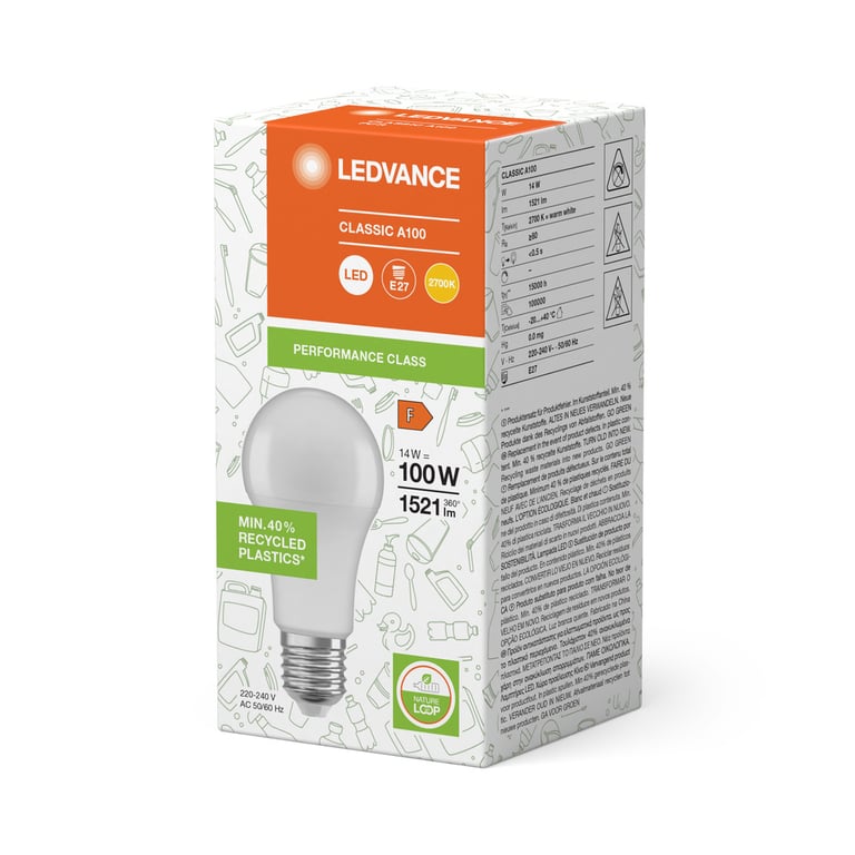 LED PCR LAMPS WITH CLASSIC A 14W 827 Frosted E27