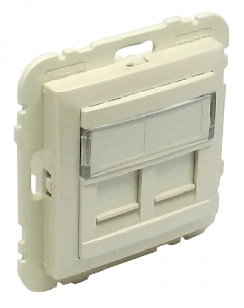 Efapel sokkel en centraalplaat tbv 2*rj45 parel