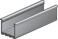 Niko - Breed architecturaal aluminium profiel, 2 m