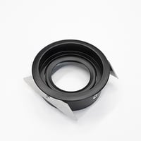 Downlight ring, rond verdiept, ø85(ø79)mm, zwart, Kantelbaar, met blad