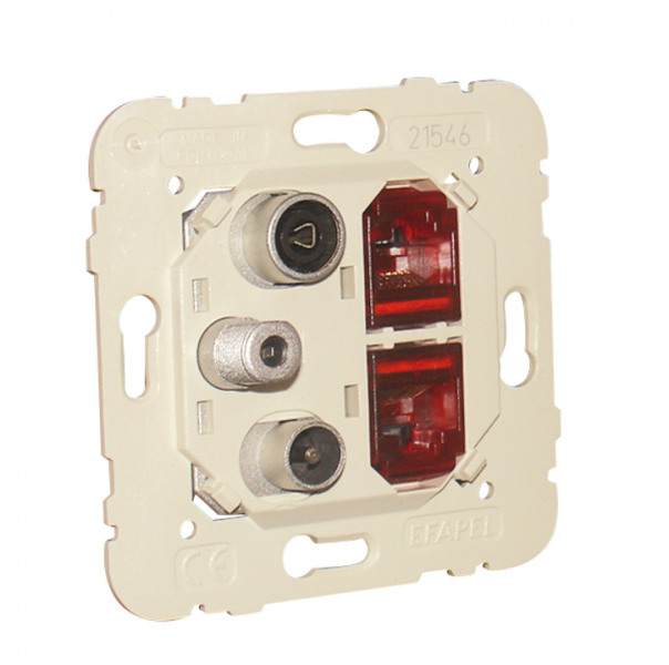 Efapel inb. wcd r-tv-sat-2xrj45 cat 6 utp