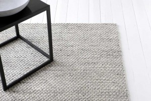 Wollen vloerkleed Anna Rond Lightgrey