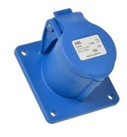 ABL CEE flenscontactdoos recht, IP44, 16A, 3-polig, 230V, 6h blauw