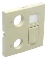 Centraalplaat R-Tv-Rj45 Cat 6 Utp-Fo-Sc-Apc Creme