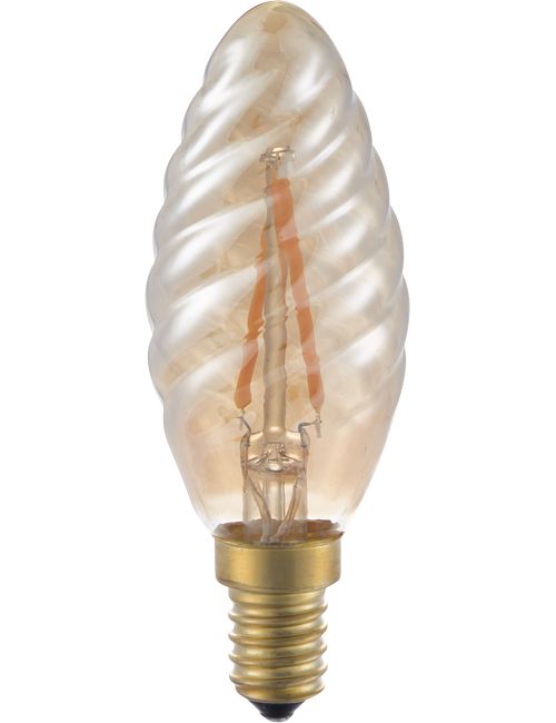 LED E14 Fila Twisted Candle C35x100 230V 140Lm 1.5W 920 AC G