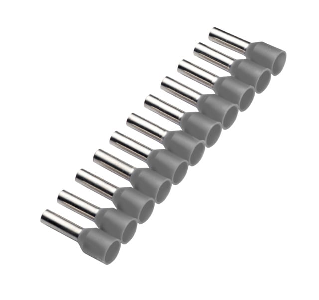 GeÏsoleerde Adereindhulzen op Strip, 2,5mm², grijs