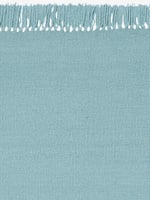 Kvadrat vloerkleed Kelim Coloured Fringes Babyblauw C5151