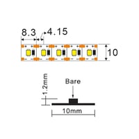 LED strip per 1 LED knipbaar || 120LED/m 2835 | 5m | IP20 | 6000K