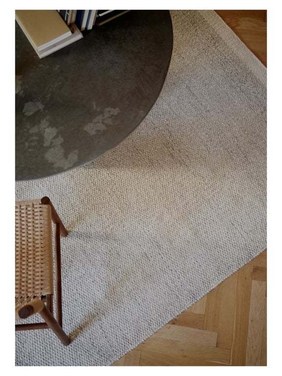 Vlak Wollen Vloerkleed Fay Natural