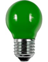 LED E27 Fila Ball G45x75 230V 1W AC Green Non-Dim