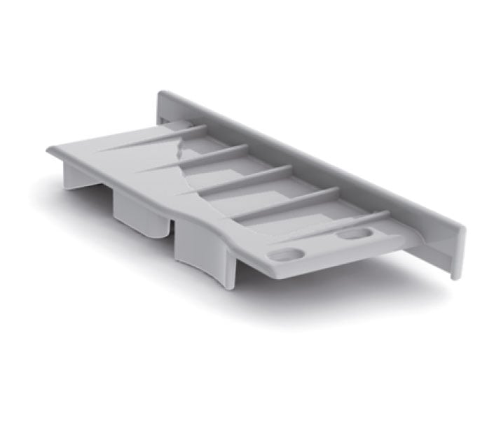 Eindkap muur, met kabelgat rechts, PVC
