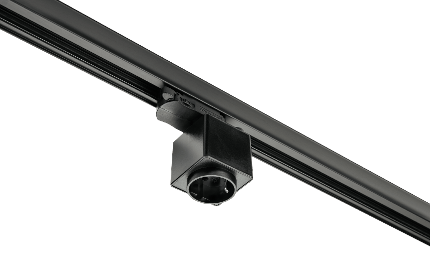 ShopLine stopcontact zwart voor rail 3-fasen