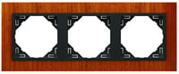 Efapel arbore/hout afdekr. 3v mahoniehout/grijs