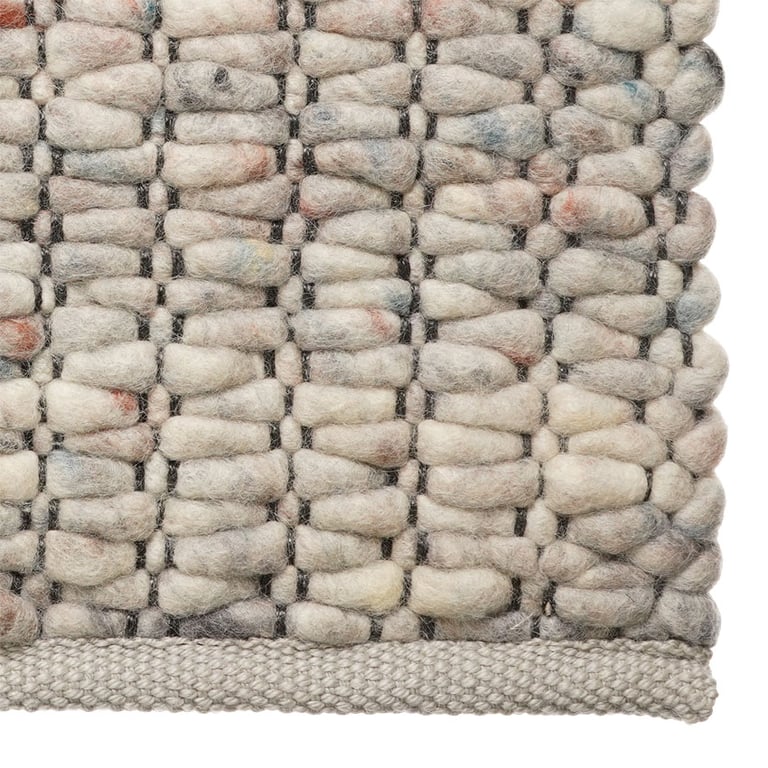 Wollen vloerkleed handgeweven Filou Beige Mix 36