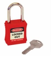 Spectrum Lockout Gelijksluitend Veiligheidshangslot 40mm rood (6mm)