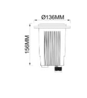 Inbouwlamp op vloer 1x maximaal 9 W E27, zilver