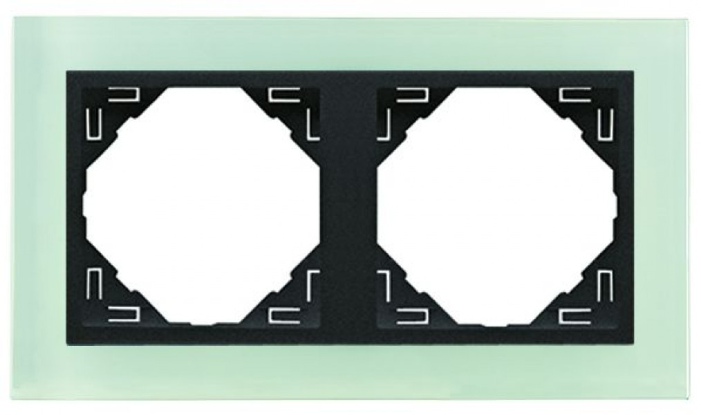 Efapel crystal afdekr. 2v glas/donker grijs