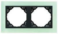 Efapel crystal afdekr. 2v glas/donker grijs