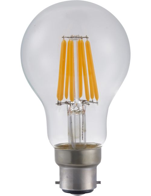 LED Ba22d Fila GLS A60x105 230V 540Lm 6.5W 927 AC Clear Dim