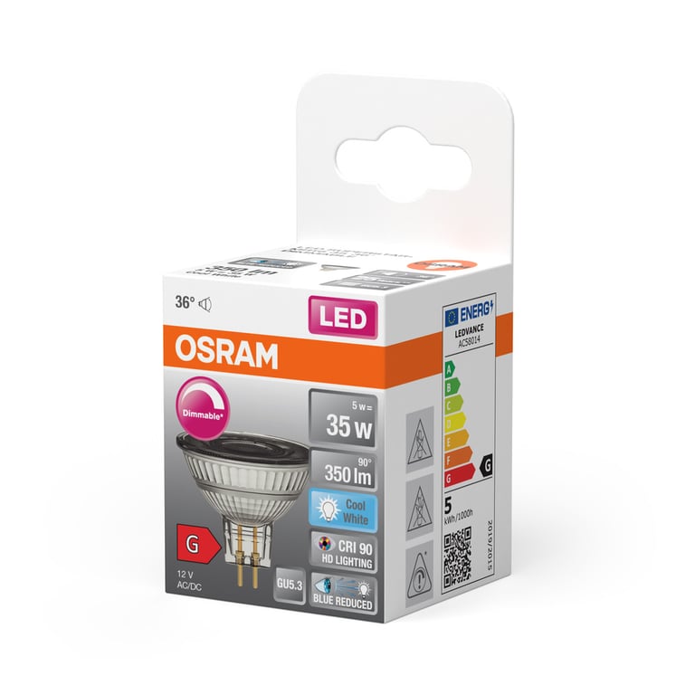 LED SUPERSTAR PLUS MR16 35 36 ° 5 W/4000 K GU5.3 (CS à 1 PCE)