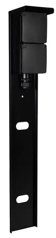 Glampere Tuinpaal - pro dubbel met enkele wartel zwart