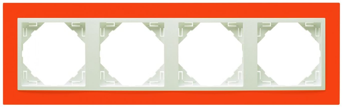 Efapel animato afdekr. 4v oranje/wit ice