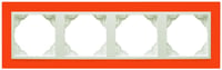 Efapel animato afdekr. 4v oranje/wit ice