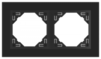 Efapel crystal afdekr. 2v zwart glas/zwart