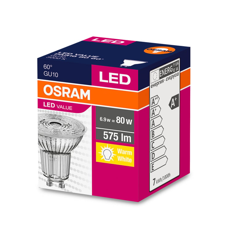 LED VALUE PAR16 6.9W 830 GU10