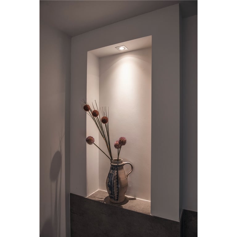 NEW TRIA® 75, plafondinbouwring, L: 9 B: 9 H: 2.6 cm, IP20, aluminium