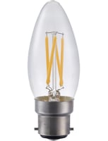 LED Ba22d Fila Candle C35x100 230V 320Lm 4W 925 AC Clear Dim