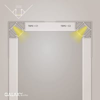 TBP6 LED gipsplaat profiel 300 cm, LED Strips max. 14 mm