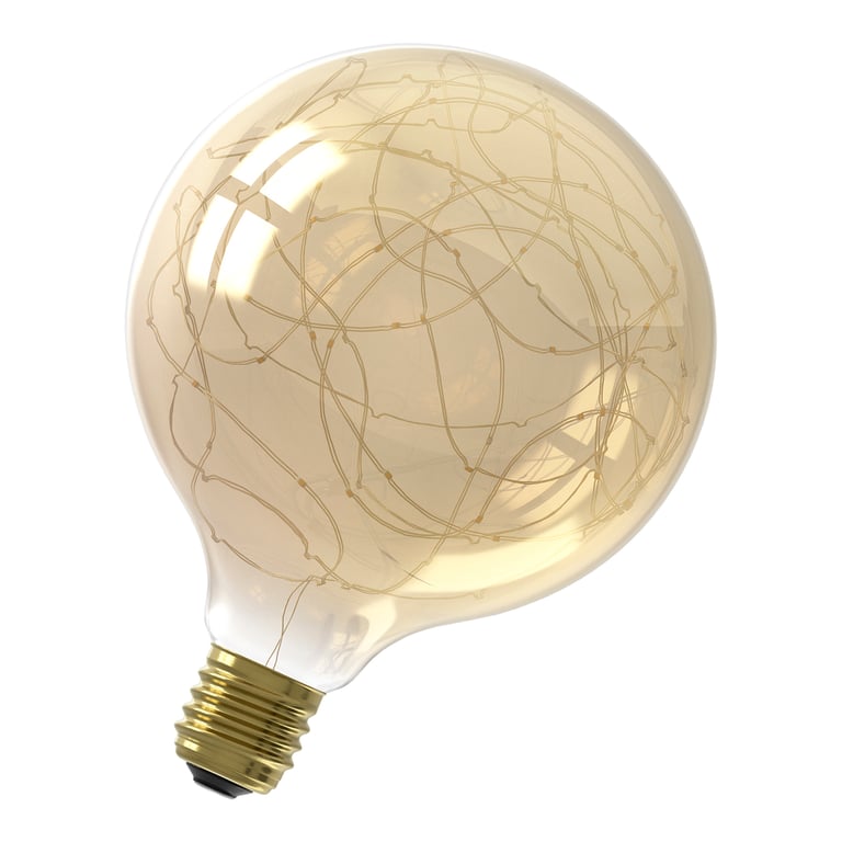 Calex Stars LED Globe Lamp 220-240V 1,5W 80lm E27 G125, Gold 3000K, energy label A+