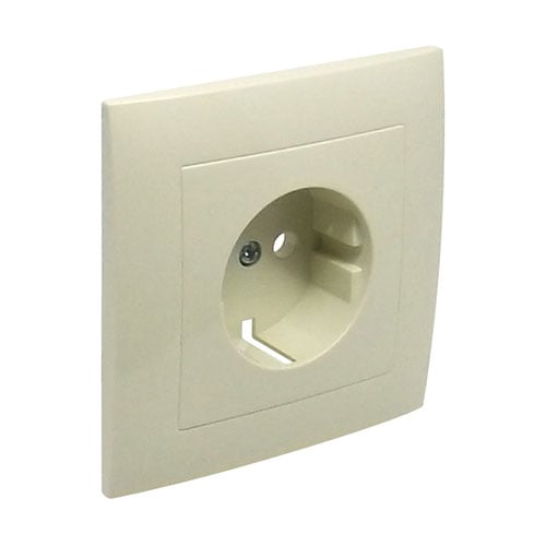 Efapel Monoblok Afdekking En Wcd Met Ra Kindvr. (Schuko) Creme
