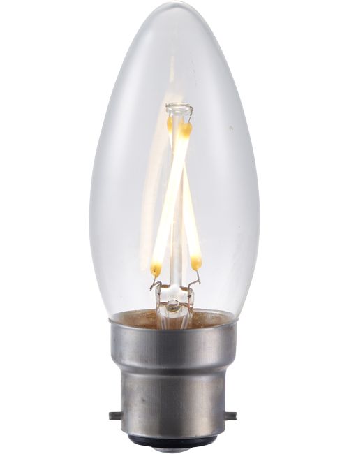 Masterlight - LED Ba22d Fila Candle C35x100 230V 150Lm 1.5W 925 AC Clear V SL024061502