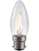 Masterlight - LED Ba22d Fila Candle C35x100 230V 150Lm 1.5W 925 AC Clear V SL024061502
